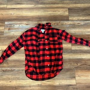 Red and black button down flannel